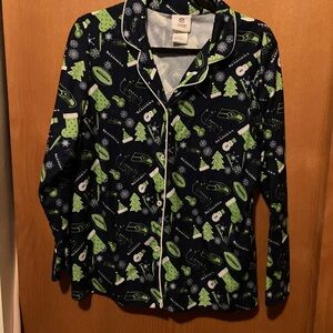 NFL Blue and Green Pajamas with Playful Pattern